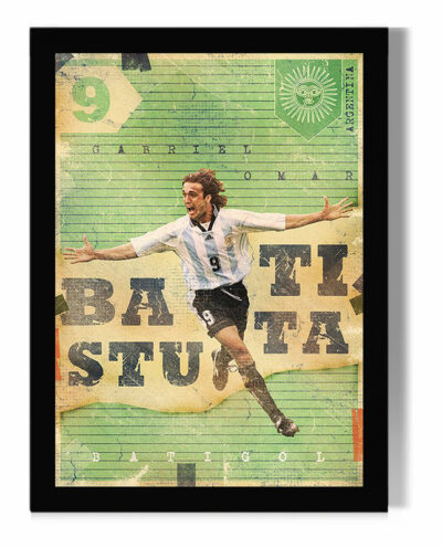 تابلو مدل دیواری طرح گابریل باتیستوتا Gabriel Batistuta کد FD429