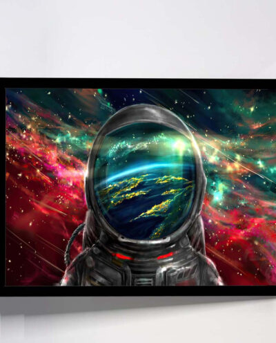 تابلو مدل astronaut colorful galaxy کد F-10041