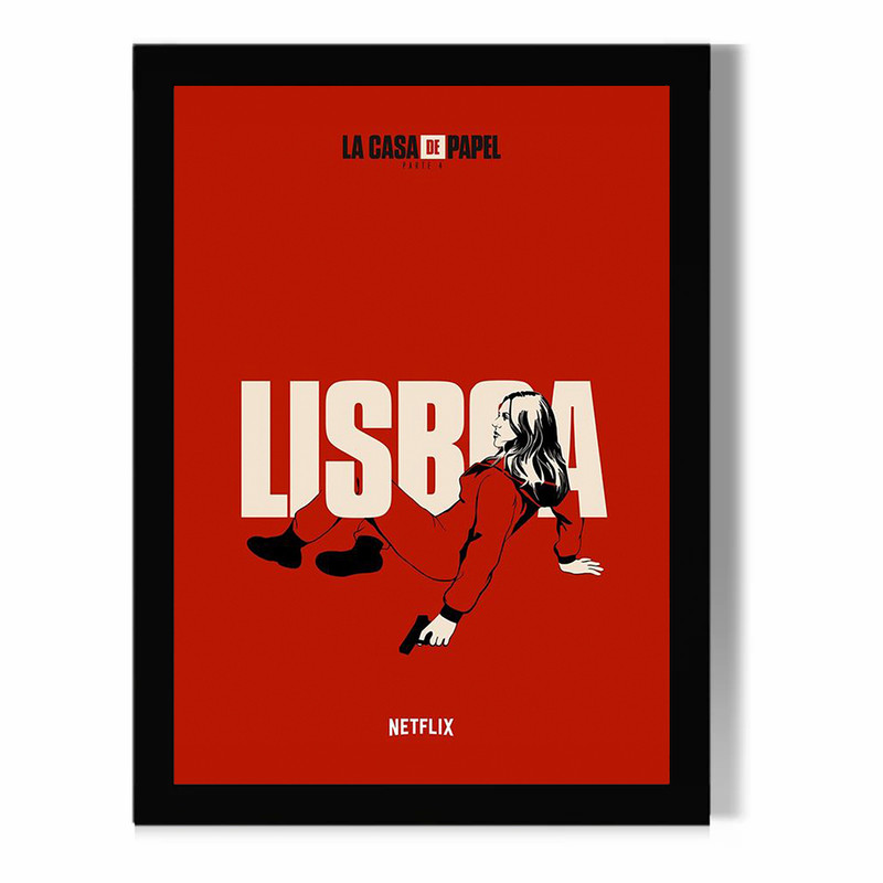 تابلو مدل دیواری طرح لیسبو Lisboa سریال خانه کاغذی Money Heist کد FD199