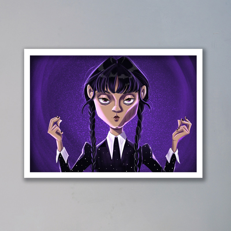 تابلو مدل ونزدی آدامز Wednesday Addams کد LAG10144
