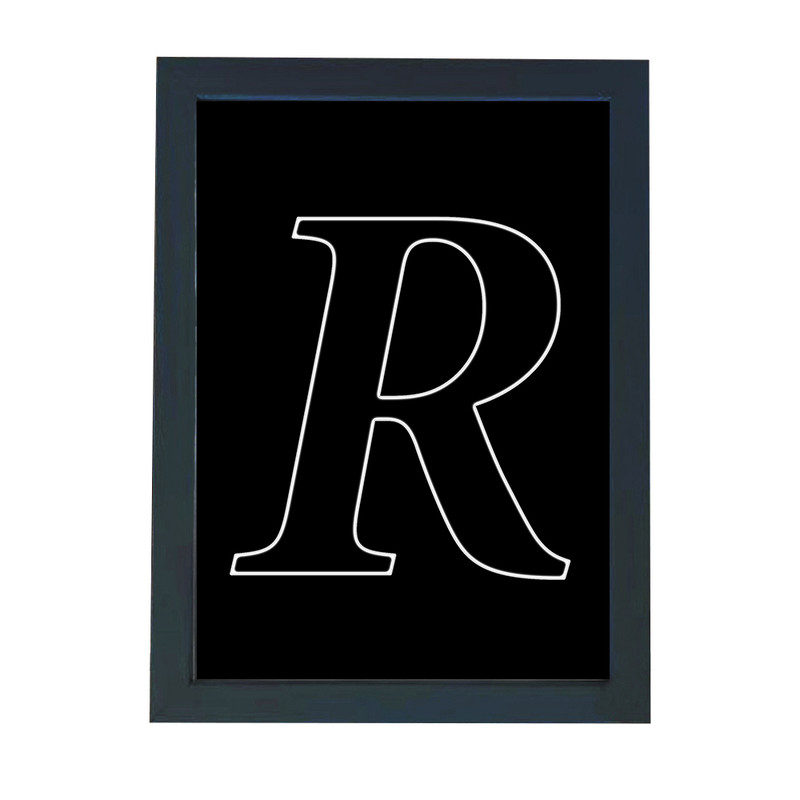 تابلو گالری چهره پرداز رخ مدل حرف R طرح عاشقانه دکوری کد Alphabet10019