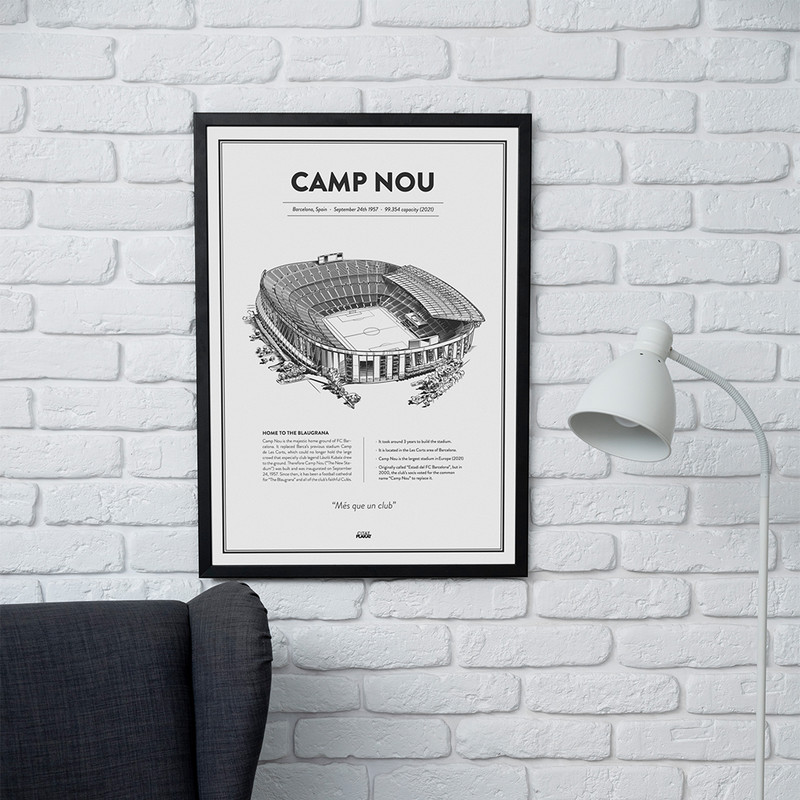 تابلو مدل دیواری طرح استادیوم نیوکمپ بارسلونا Camp Nou کد FD036 - Image 2