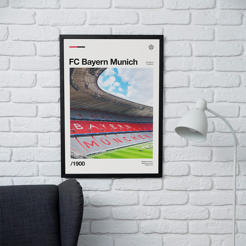 تابلو مدل دیواری طرح وزشگاه بایرن مونیخ Bayern Munich Stadium کد FD516 - Image 2