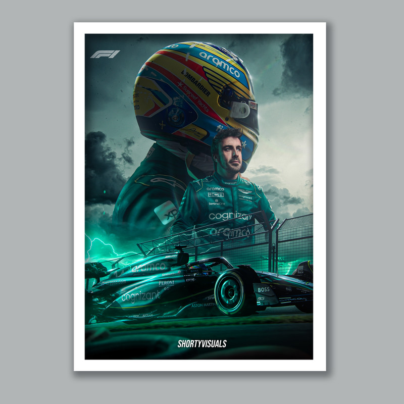 تابلو مدل فرمول یک فرناندو آلونسو Fernando Alonso کد LA-G10197