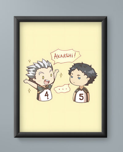 تابلو مدل انیمه بوکوتو آکاشی هایکیو Bokuto Akaashi haikyu anime 14