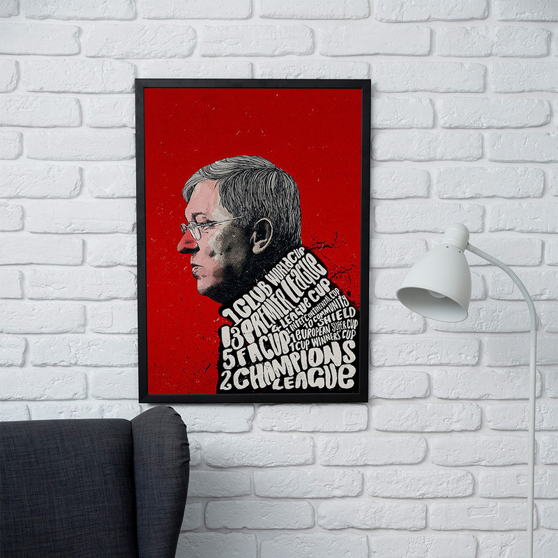تابلو مدل دیواری طرح الکس فرگوسن Alex Ferguson کد FD556 - Image 2