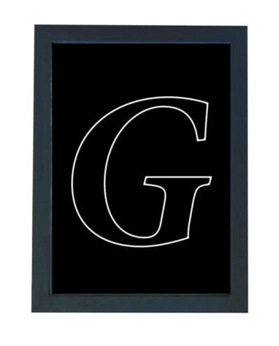 تابلو گالری چهره پرداز رخ مدل حرف G طرح عاشقانه دکوری کد Alphabet10013