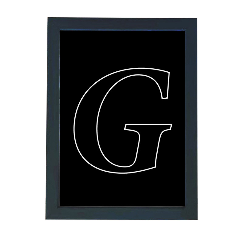تابلو گالری چهره پرداز رخ مدل حرف G طرح عاشقانه دکوری کد Alphabet10013