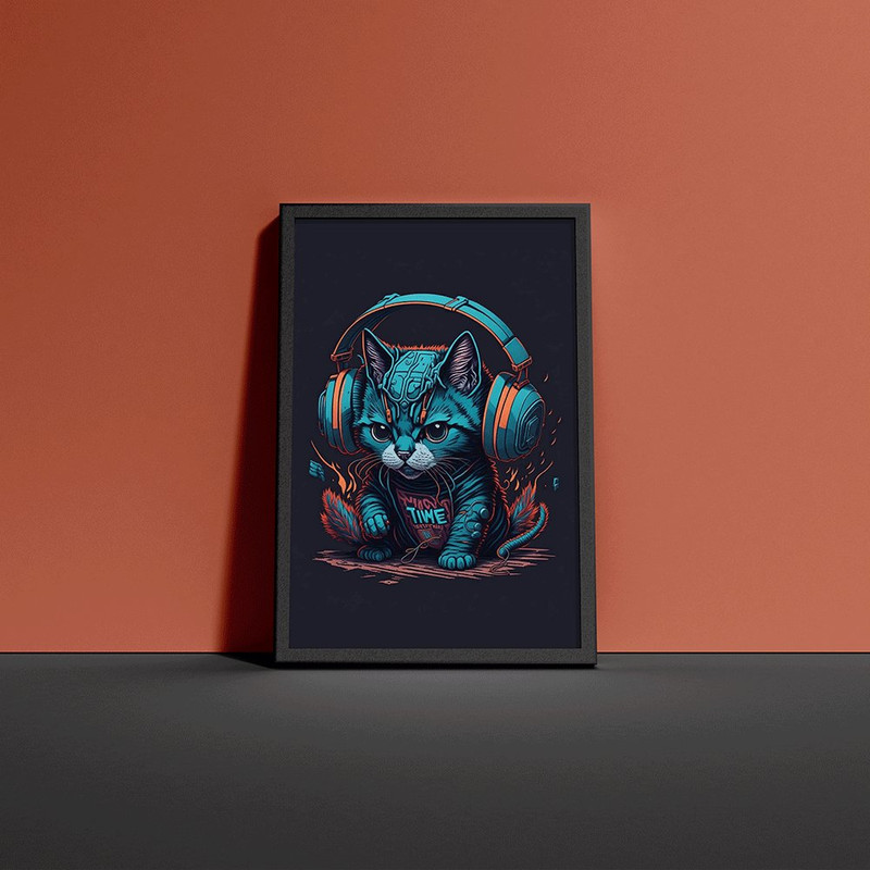 تابلو طرح گربه مدل AX28 - Image 2