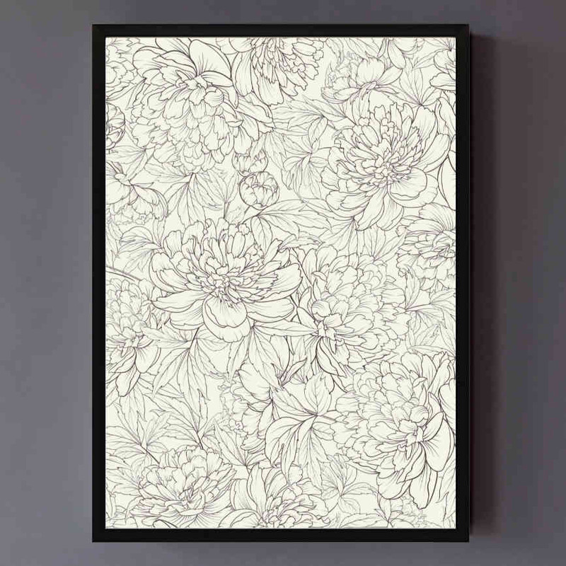 تابلو مدل Peony sketch کد 2489011057 - Image 3