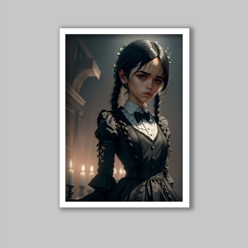 تابلو مدل ونزدی آدامز Wednesday Addams کد LA-G10820
