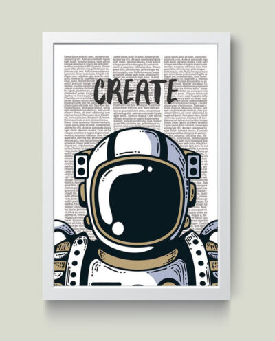 تابلو مدل فضانورد Create کدS1629-w