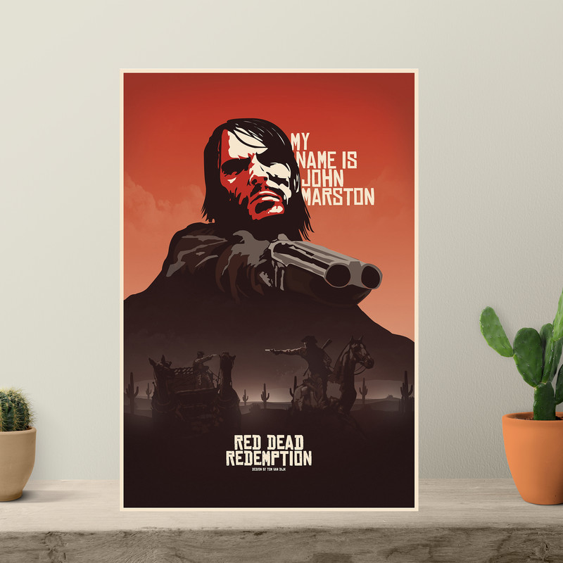 تابلو مدل گیمینگ رد دد جان مارسون red dead redemption کد 1273