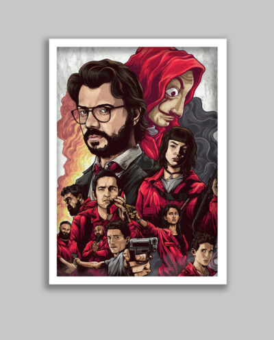 تابلو مدل سریال خانه کاغذی Money Heist کد LA-G10621