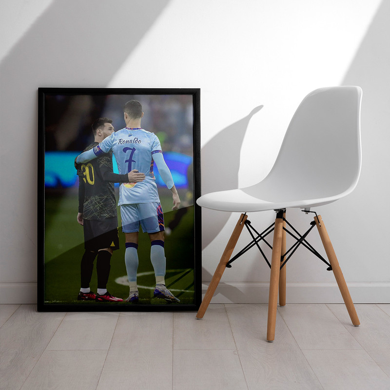 تابلو مدل دیواری طرح رونالدو و مسی Ronaldo and Messi کد FD503 - Image 3