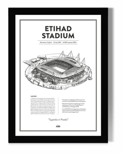 تابلو مدل دیواری طرح استادیوم منچسترسیتی Etihad Stadium کد FD039