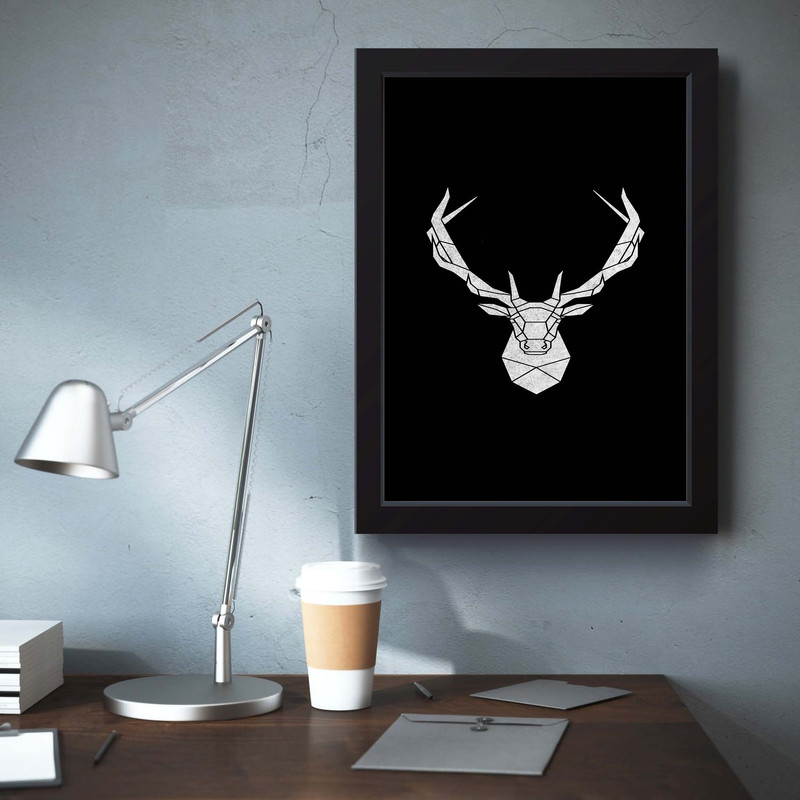 تابلو مدل مینیمال ghost deer کدm50122 - Image 4