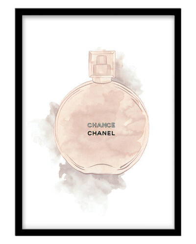 تابلو فورنیمو مدل دکوراتیو پوستر آبرنگ مینیمال عطر شنل کد 05310B