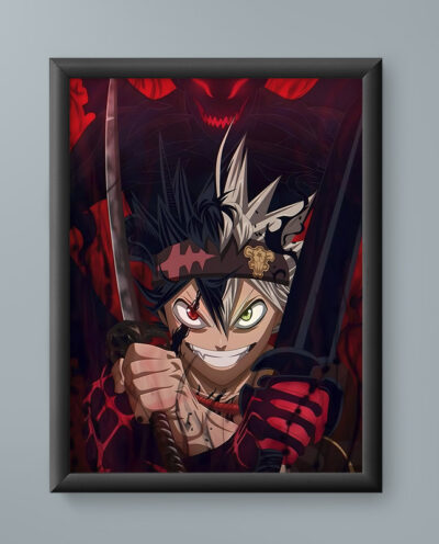 تابلو مدل انیمه آستا بلک کلاور asta black clover anime 14