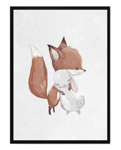 تابلو مدل Fox and bunny کد 248901911