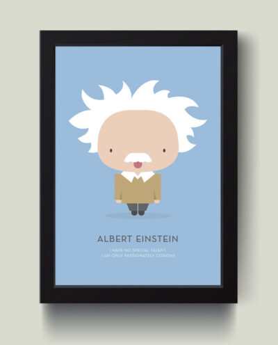 تابلو مدل مینیمال Albert Einstan آلبرت انیشتین کد m2415-b