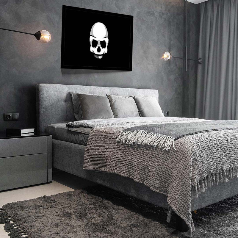 تابلو مدل skull black minimalism کد F-17003 - Image 5