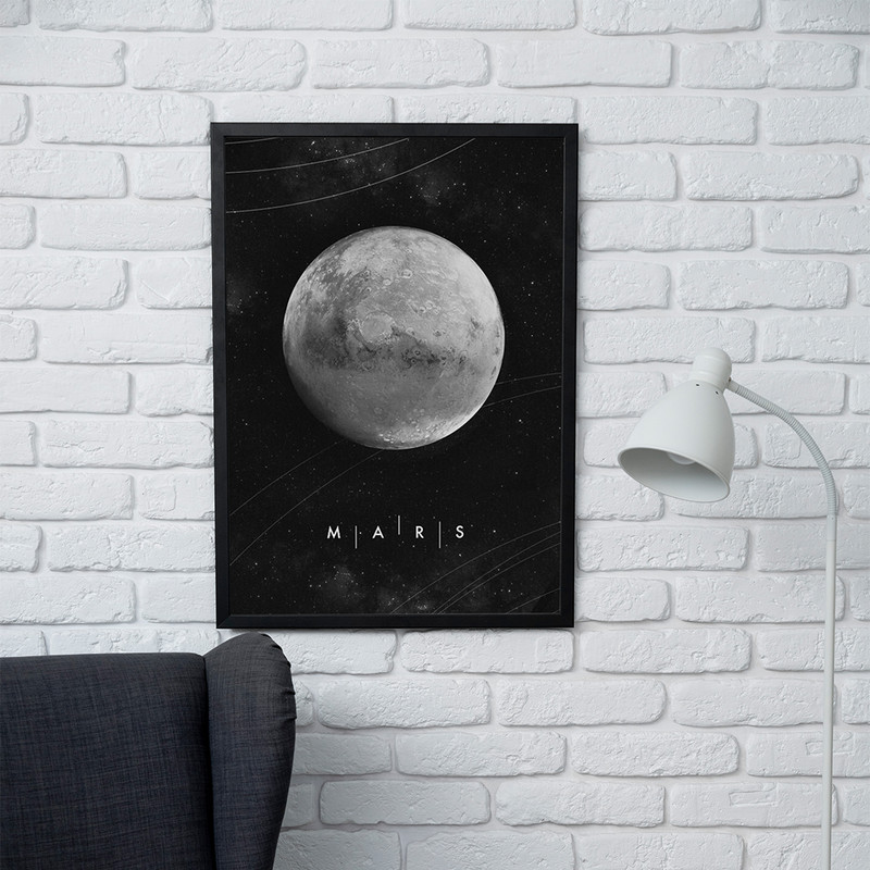 تابلو مدل دیواری طرح سیاره مریخ Mars کد FD057 - Image 2