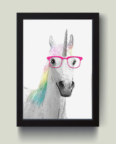 تابلو مدل مینیمال Unicorn تک شاخ کد A2912-b