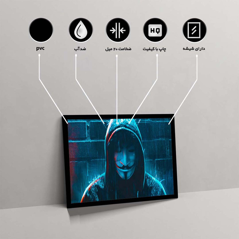 تابلو مدل anonymus my identity کد F-10030 - Image 10