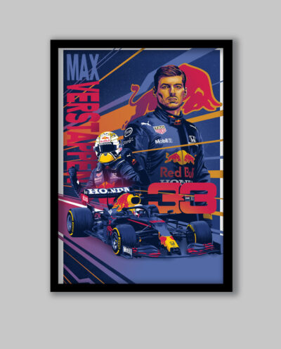 تابلو مدل فرمول یک مکس ورشتپن Max Verstappen کد LA-G10314-2