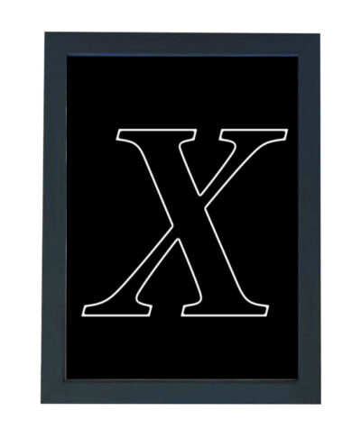 تابلو گالری چهره پرداز رخ مدل حرف X طرح عاشقانه دکوری کد Alphabet10024