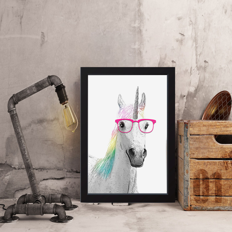 تابلو مدل مینیمال Unicorn تک شاخ کد A2912-b - Image 2