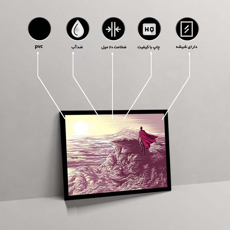 تابلو مدل batman between light and darkness کد F-11003 - Image 10