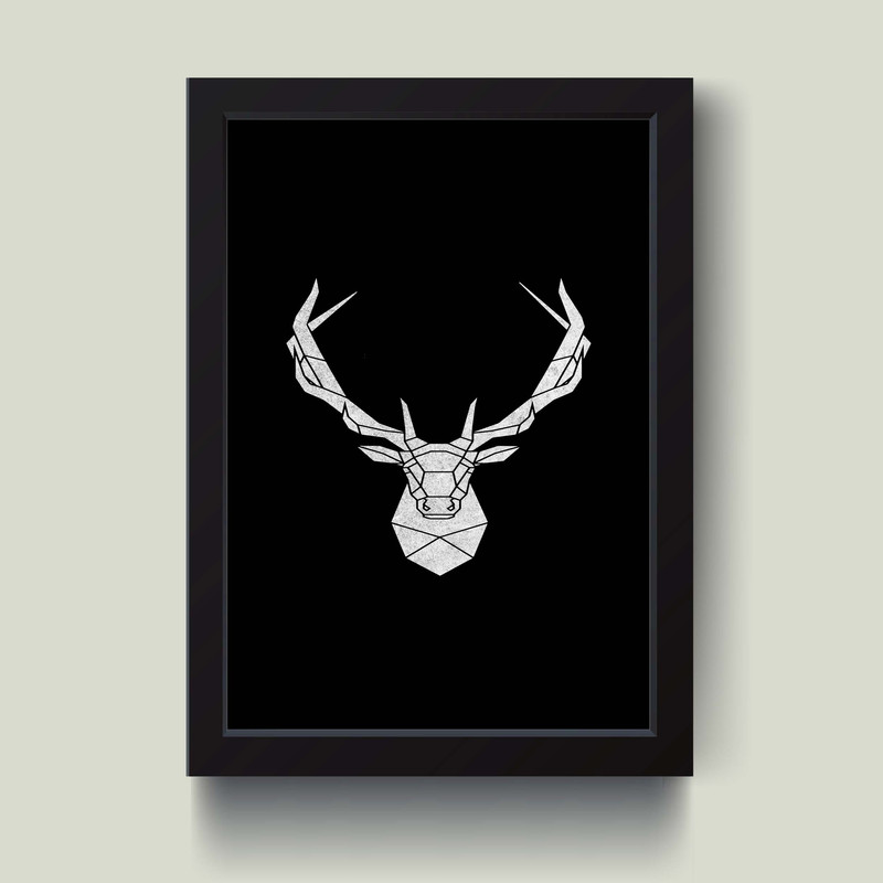 تابلو مدل مینیمال ghost deer کدm50122
