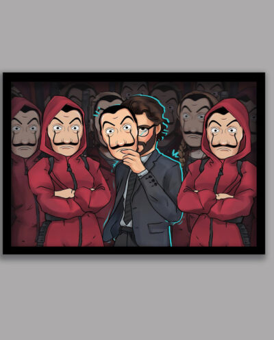 تابلو مدل سریال خانه کاغذی Money Heist کد LA-G10649-2