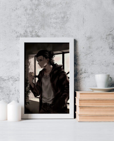تابلو یاسین دکوراتیو مدل ارن انیمه اتک آن تایتان Attack on Titan کد F194