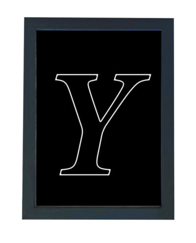 تابلو گالری چهره پرداز رخ مدل حرف Y طرح عاشقانه دکوری کد Alphabet10025
