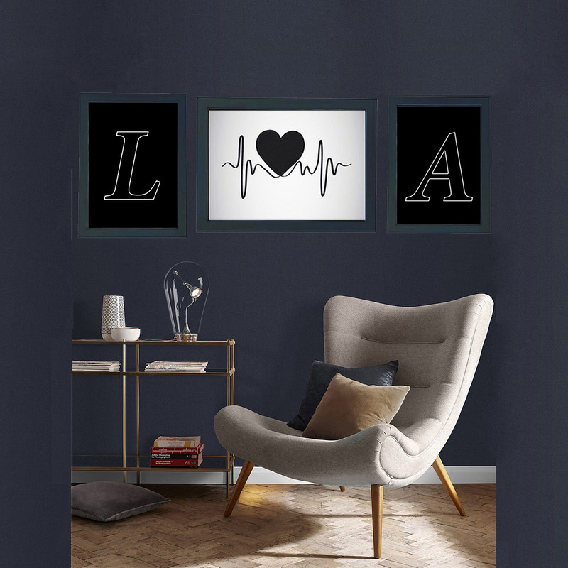 تابلو گالری چهره پرداز رخ مدل حرف L طرح عاشقانه دکوری کد Alphabet10016 - Image 7