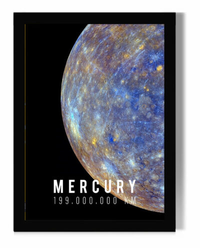 تابلو مدل دیواری طرح سیاره عطارد Mercury کد FD459