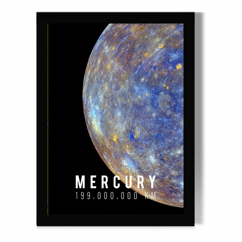 تابلو مدل دیواری طرح سیاره عطارد Mercury کد FD459