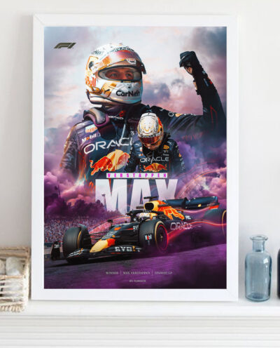 تابلو مدل فرمول یک مکس ورشتپن Verstappen کد LA-F1G1018