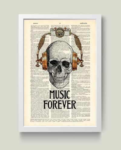 تابلو مدل مینیمال Music Forever کد m2403-w