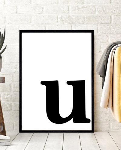 تابلو مدل حروف طرح u