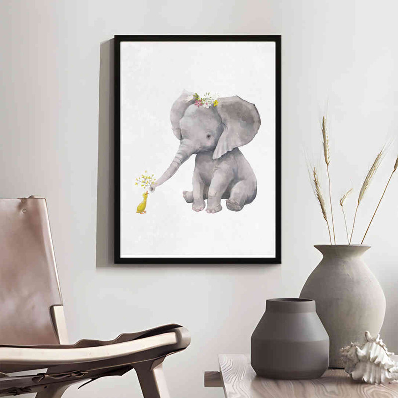تابلو مدل Elephant and duck کد 2489011104 - Image 4