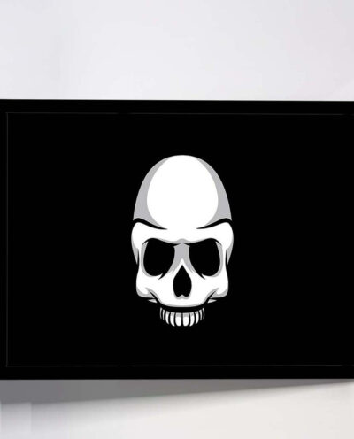 تابلو مدل skull black minimalism کد F-17003
