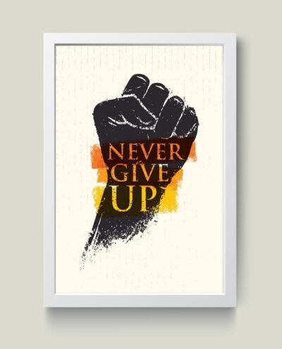 تابلو مدل Never give up کد G12-16