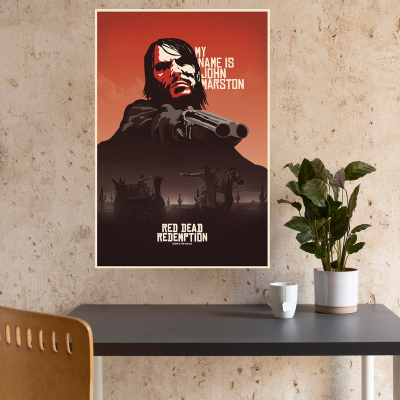 تابلو مدل گیمینگ رد دد جان مارسون red dead redemption کد 1273 - Image 2