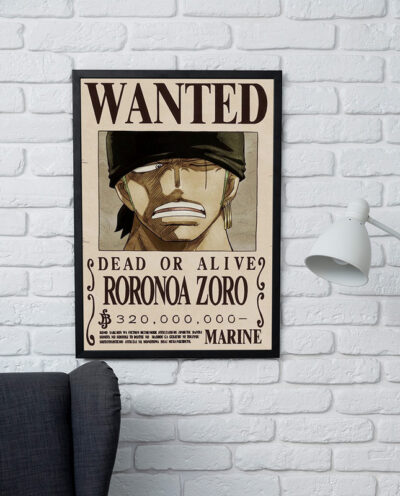 تابلو مدل دیواری طرح انیمه وان پیس One piece کاراکتر رورو نوا زورو Roronoa Zoro کد FD083