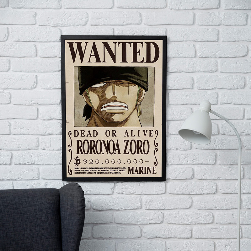 تابلو مدل دیواری طرح انیمه وان پیس One piece کاراکتر رورو نوا زورو Roronoa Zoro کد FD083