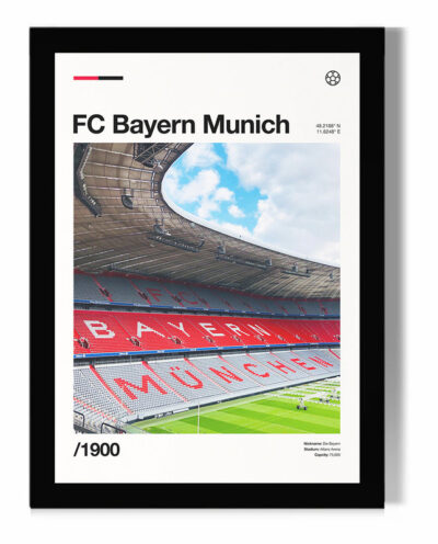 تابلو مدل دیواری طرح وزشگاه بایرن مونیخ Bayern Munich Stadium کد FD516